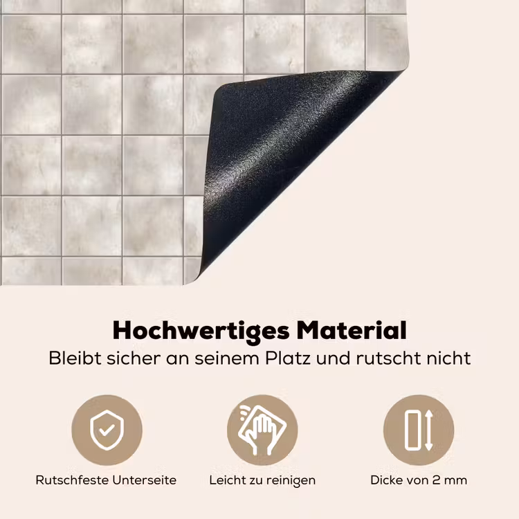 Tegels - Natuurlijk - Grijs Inductie beschemer met haakjes klein 777 -ky-onderkant-de