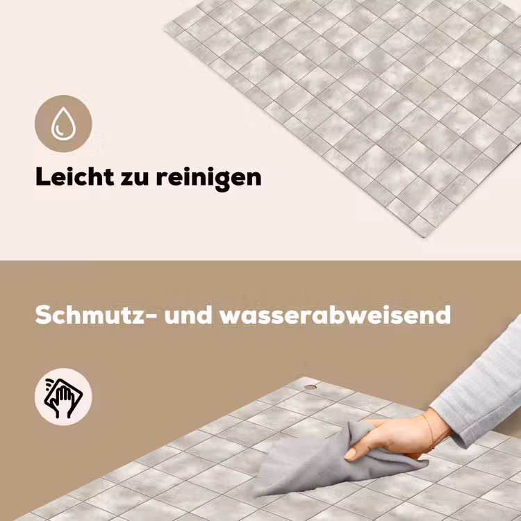 Tegels - Natuurlijk - Grijs Inductie beschemer met haakjes klein 777 -ky-schoon-de