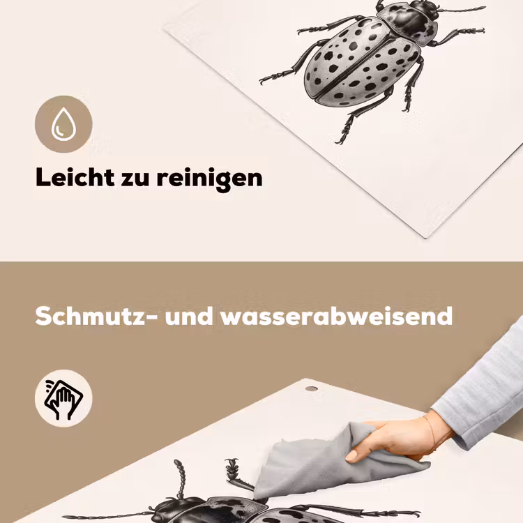 Kever - Insect - Vintage Inductie beschemer met haakjes klein -ky-schoon-de