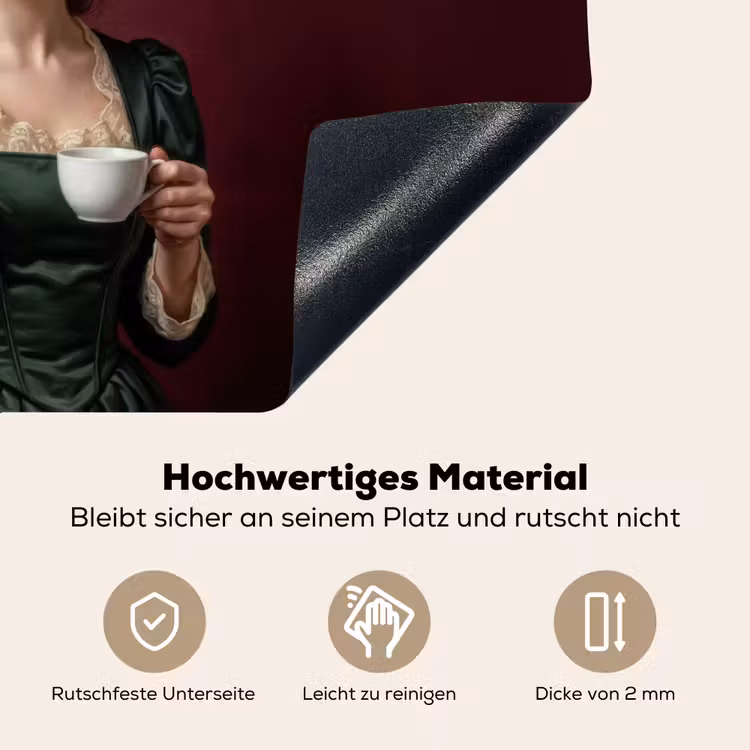Koffie - Vrouw - Middelvinger Inductie beschemer met haakjes klein -ky-onderkant-de