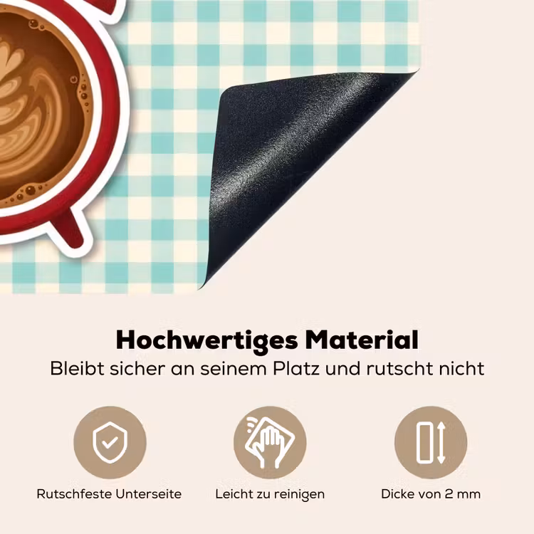 Koffie - Klok - Groen Inductie beschemer met haakjes klein -ky-onderkant-de