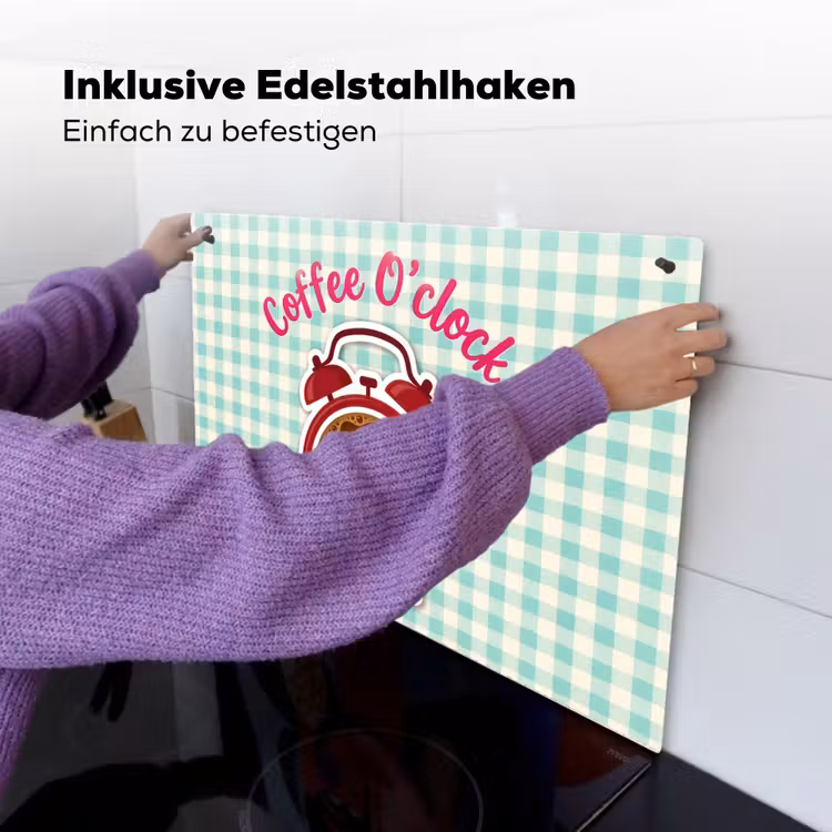 Koffie - Klok - Groen Inductie beschemer met haakjes klein -ky-ophangen-de