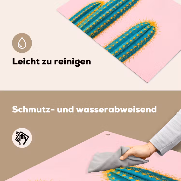 Cactussen - Modern - Pastel Inductie beschemer met haakjes klein -ky-schoon-de
