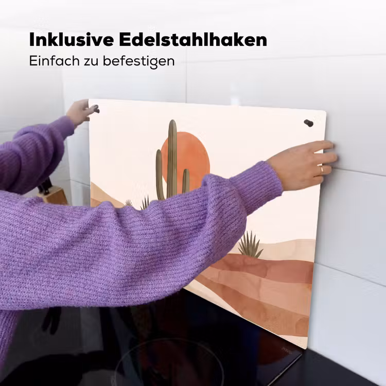 Cactus - Duinen - Modern - Landschap - Groen Inductie beschemer met haakjes klein -ky-ophangen-de