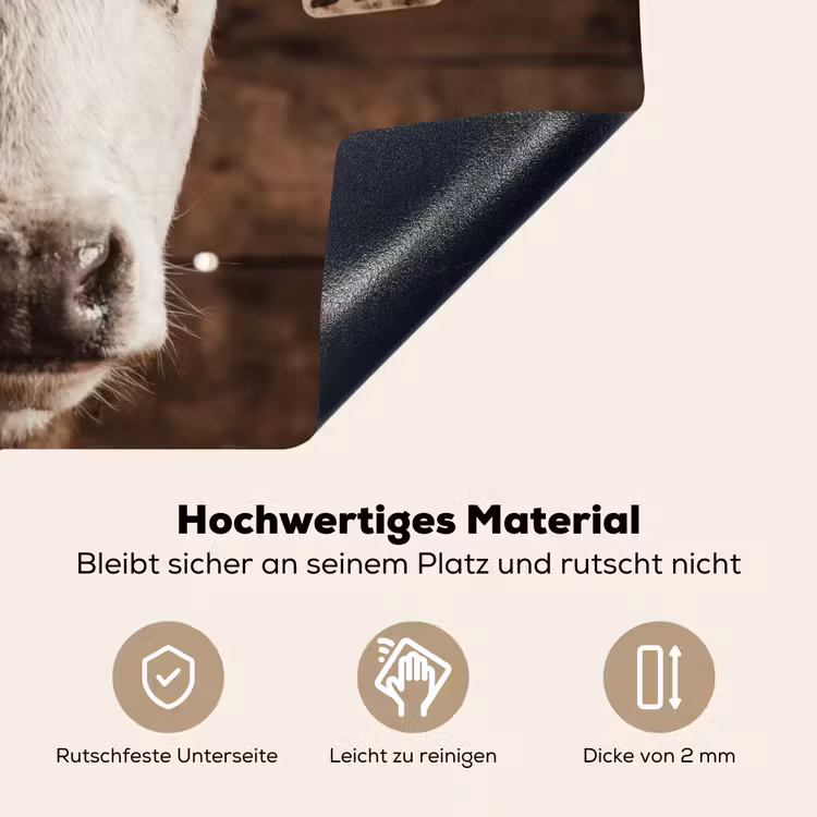 Kalf - Oormerk - Houten stal Inductie beschemer met haakjes klein -ky-onderkant-de