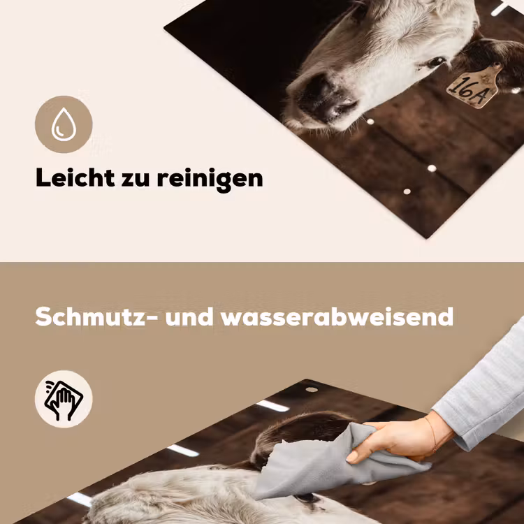 Kalf - Oormerk - Houten stal Inductie beschemer met haakjes klein -ky-schoon-de