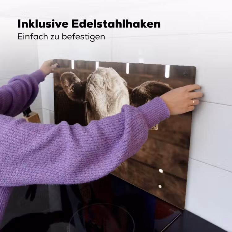 Kalf - Oormerk - Houten stal Inductie beschemer met haakjes klein -ky-ophangen-de