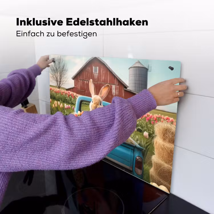 Konijn - Boerderij - Eieren Inductie beschemer met haakjes klein -ky-ophangen-de
