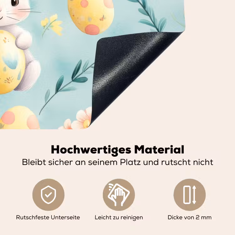 Konijn - Eieren - Takjes Inductie beschemer met haakjes klein -ky-onderkant-de