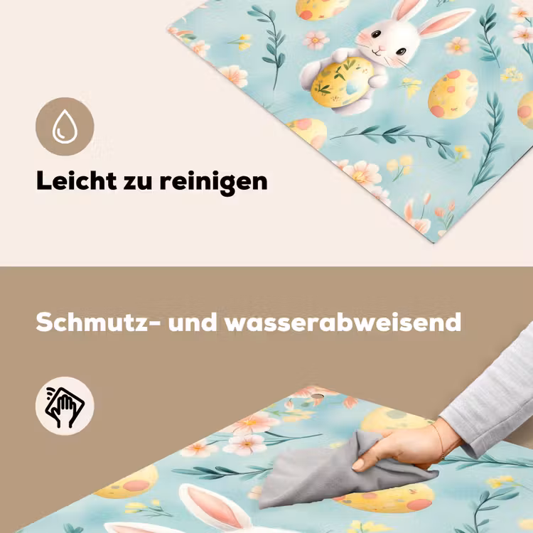 Konijn - Eieren - Takjes Inductie beschemer met haakjes klein -ky-schoon-de