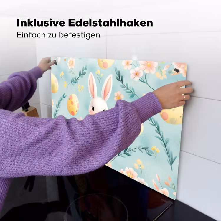 Konijn - Eieren - Takjes Inductie beschemer met haakjes klein -ky-ophangen-de