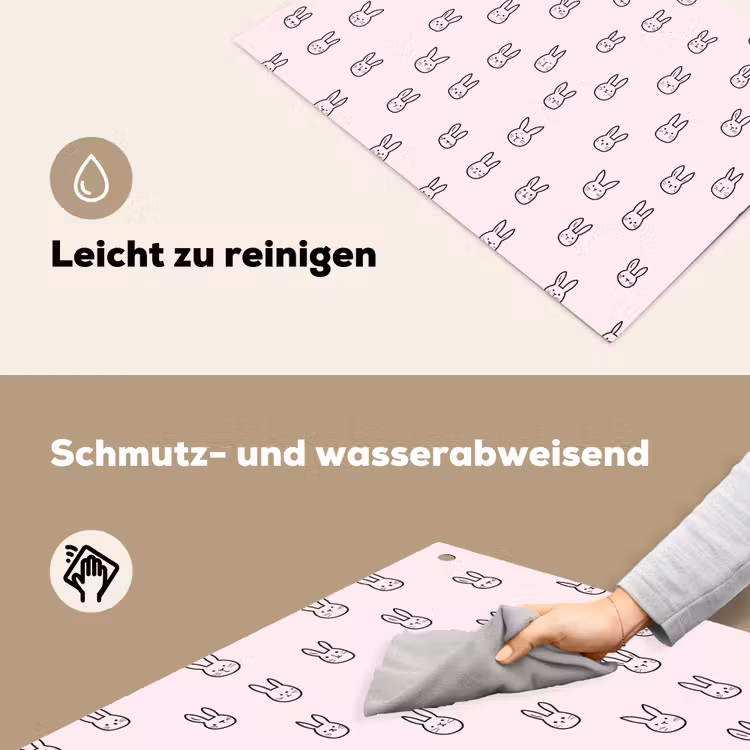Konijnen - Minimalistisch - Roze Inductie beschemer met haakjes klein 777 -ky-schoon-de