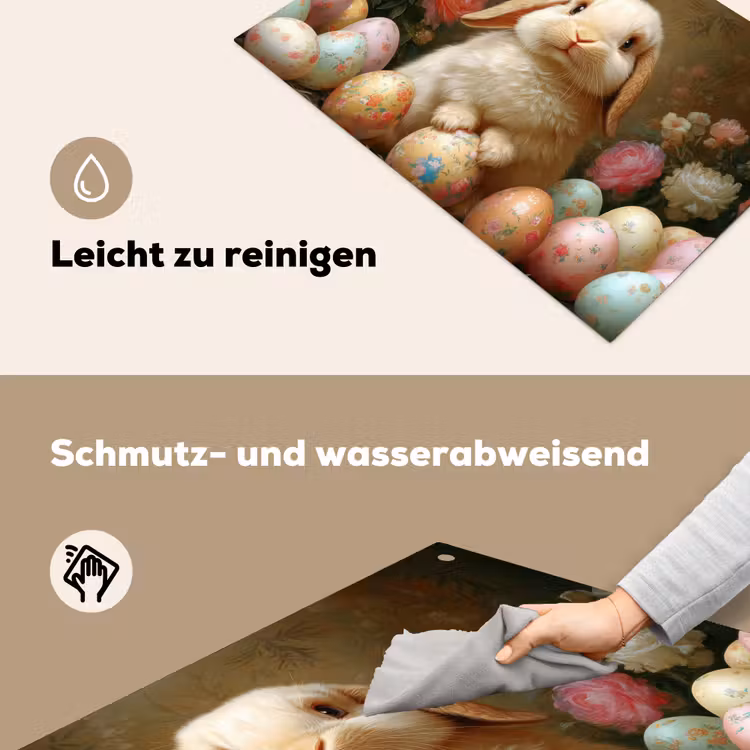 Konijn - Paaseieren - Stilleven Inductie beschemer met haakjes klein -ky-schoon-de