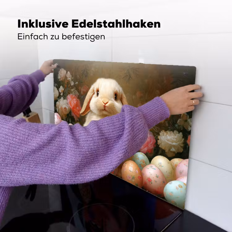 Konijn - Paaseieren - Stilleven Inductie beschemer met haakjes klein -ky-ophangen-de