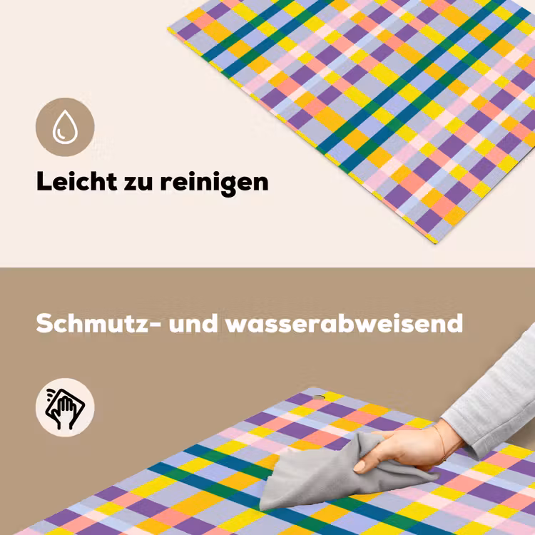 Ruit - Patroon - Kleurrijk Inductie beschemer met haakjes klein 777 -ky-schoon-de