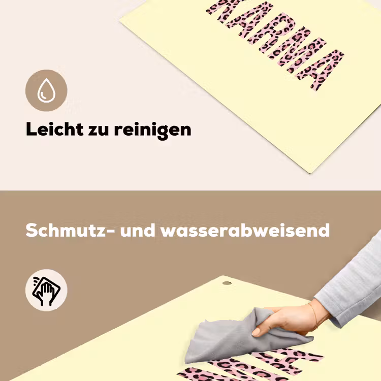 Karma - Luipaardprint - Geel Inductie beschemer met haakjes klein -ky-schoon-de