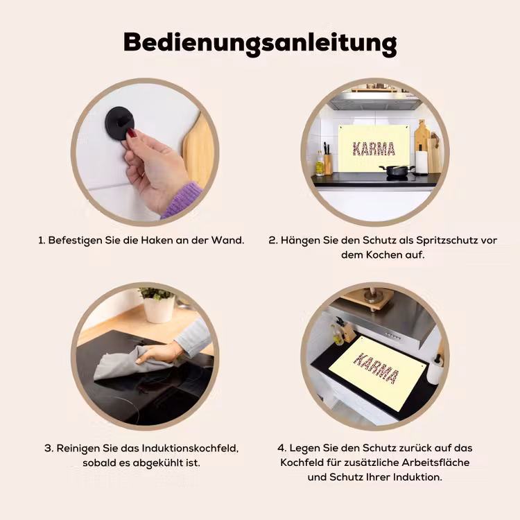 Karma - Luipaardprint - Geel Inductie beschemer met haakjes klein -ky-gebruik-de
