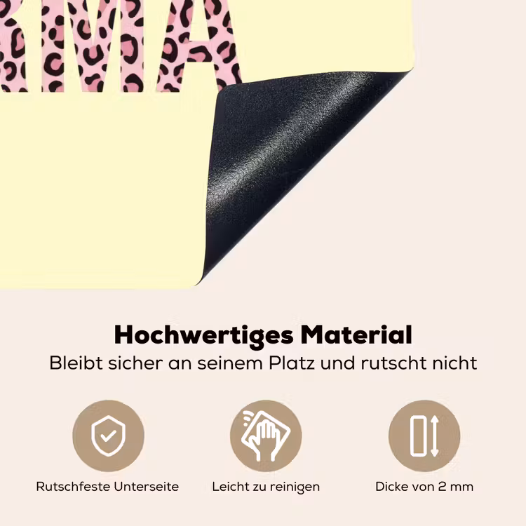 Karma - Luipaardprint - Geel Inductie beschemer met haakjes klein -ky-onderkant-de