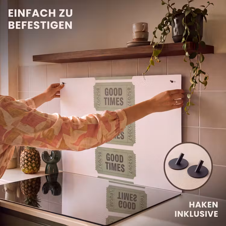 Kaartje - Vintage - Groen - Evenement - Collectie Inductie beschemer met haakjes klein -ky-ophangen-de