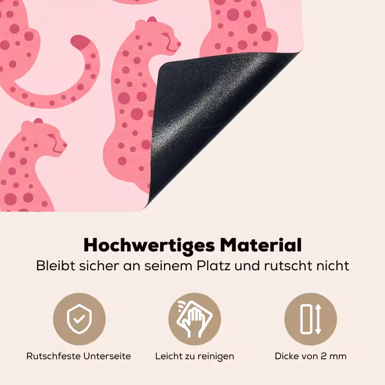Kat - Gevlekt - Dieren - Patroon - Roze Inductie beschemer met haakjes klein -ky-onderkant-de