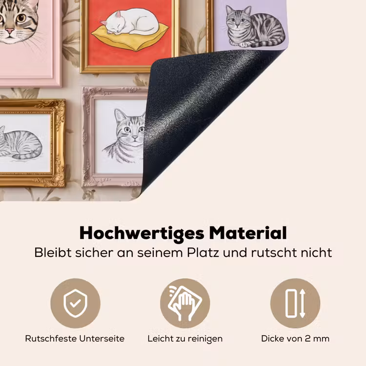 Kat - Portret - Dieren - Illustratie - Lijst Inductie beschemer met haakjes klein -ky-onderkant-de