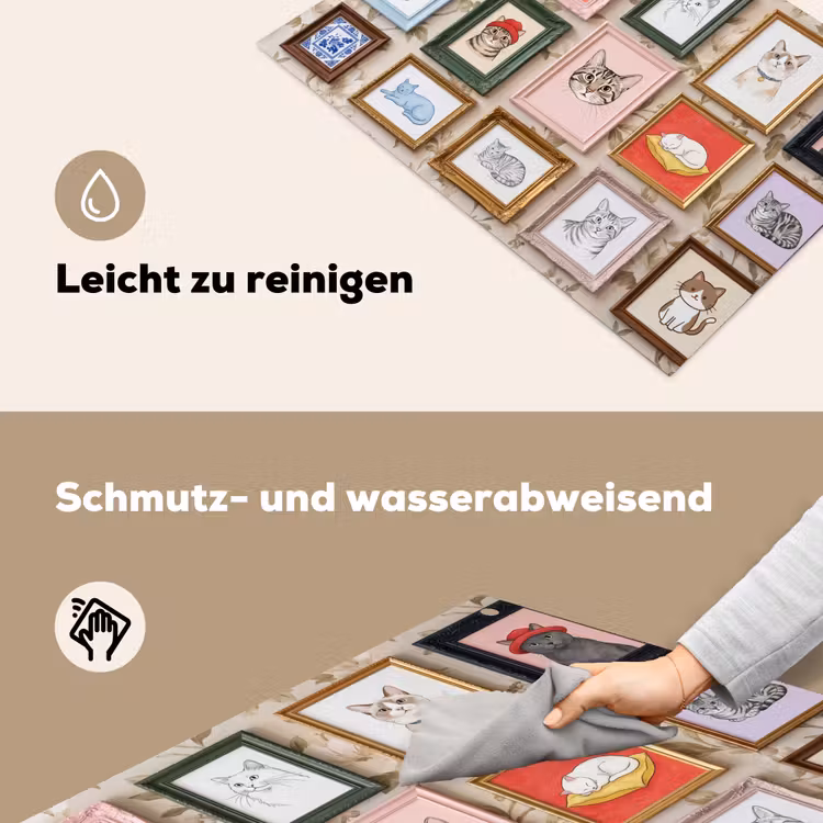 Kat - Portret - Dieren - Illustratie - Lijst Inductie beschemer met haakjes klein -ky-schoon-de