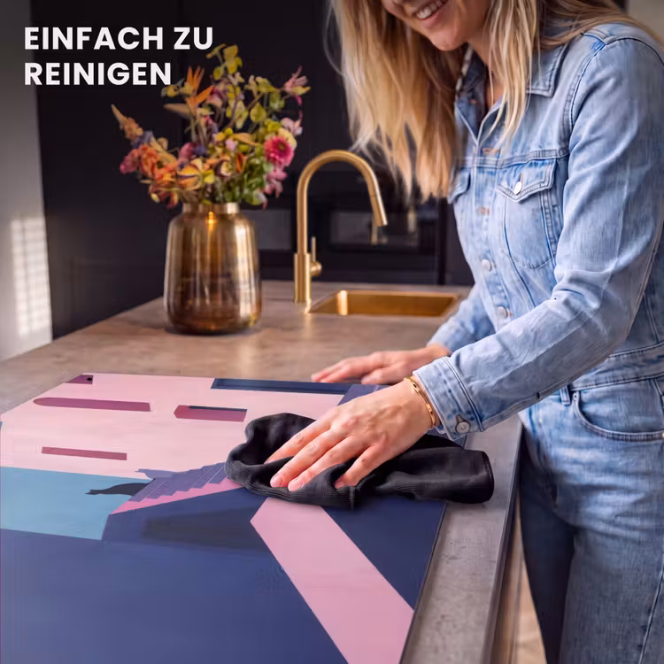 2-in-1 Herdabdeckplatte & Spritzschutz - Katze - Treppe - Gebäude - Schattenkontraste - Kat - Trap - Gebouwen - Schaduwcontrasten Inductie beschemer met haakjes klein