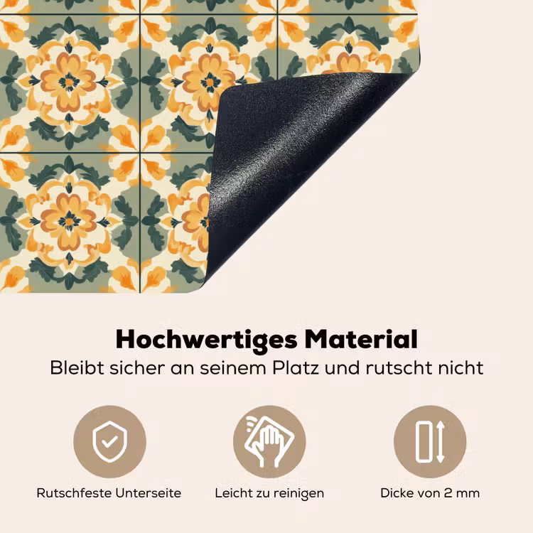 Keramiek - Verweerd - Kleurrijk Inductie beschemer met haakjes klein 777 -ky-onderkant-de