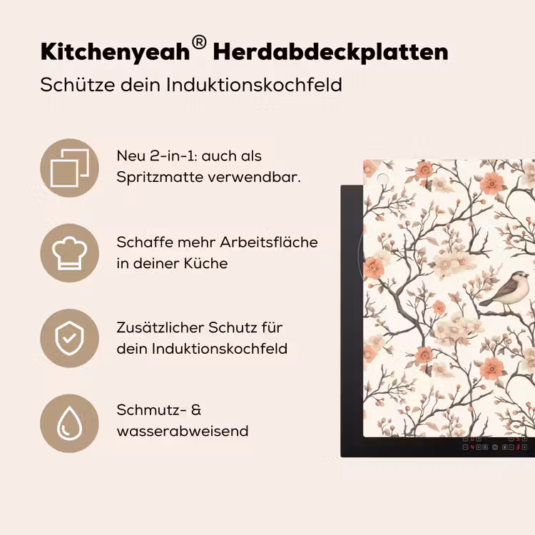 Kersenbloesem - Mus - Roze Inductie beschemer met haakjes klein 777 -ky-usp-de