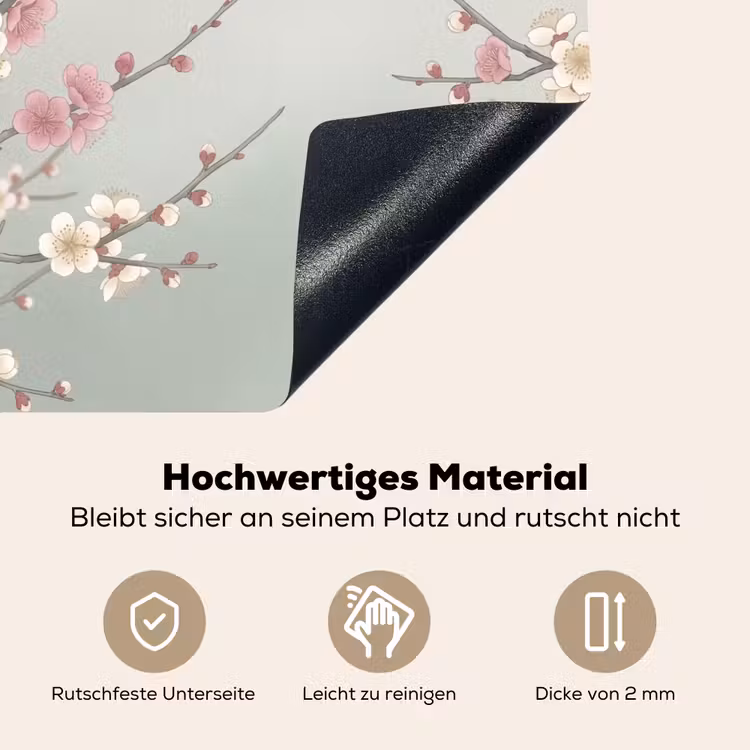 Kersen - Bloesem - Groen Inductie beschemer met haakjes klein -ky-onderkant-de
