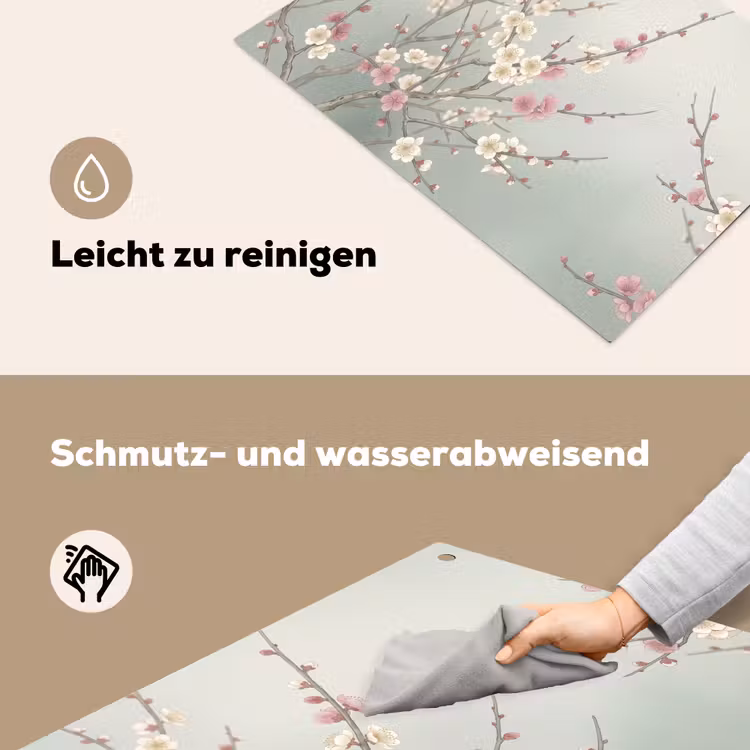 Kersen - Bloesem - Groen Inductie beschemer met haakjes klein -ky-schoon-de