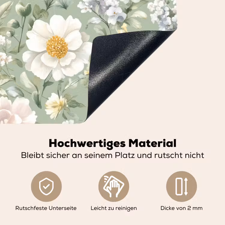 Klassiek - Bloemenpatroon - Kleurrijk Inductie beschemer met haakjes klein 777 -ky-onderkant-de