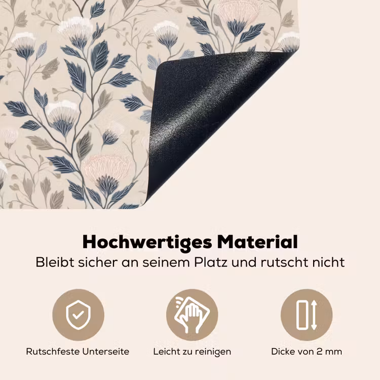 Klassiek - Botanisch - Kleurrijk Inductie beschemer met haakjes klein 777 -ky-onderkant-de