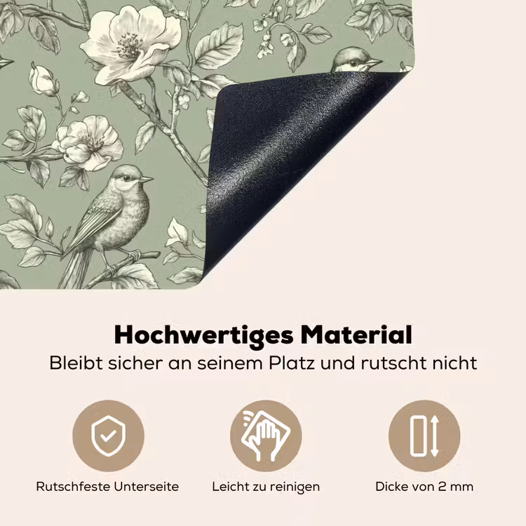 Klassiek - Botanisch - Groen Inductie beschemer met haakjes klein 777 -ky-onderkant-de