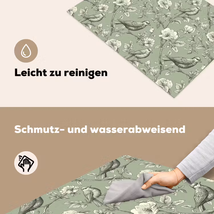 Klassiek - Botanisch - Groen Inductie beschemer met haakjes klein 777 -ky-schoon-de