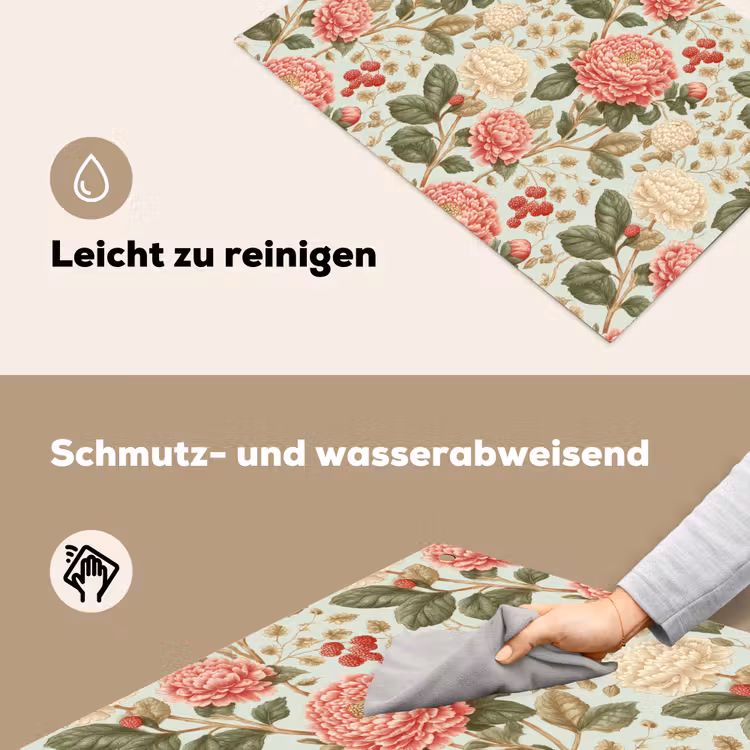 Klassiek - Botanisch - Veelkleurig Inductie beschemer met haakjes klein 777 -ky-schoon-de
