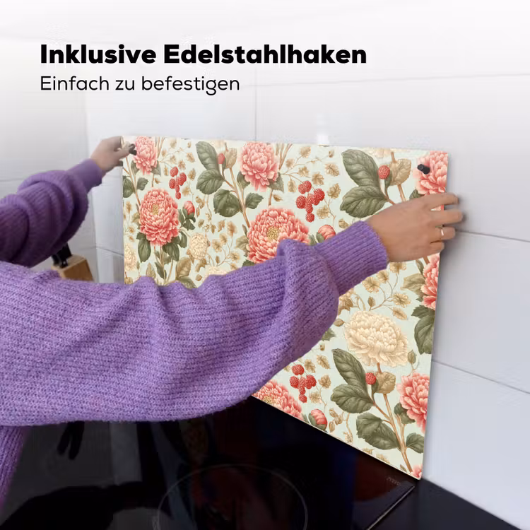Klassiek - Botanisch - Veelkleurig Inductie beschemer met haakjes klein 777 -ky-ophangen-de
