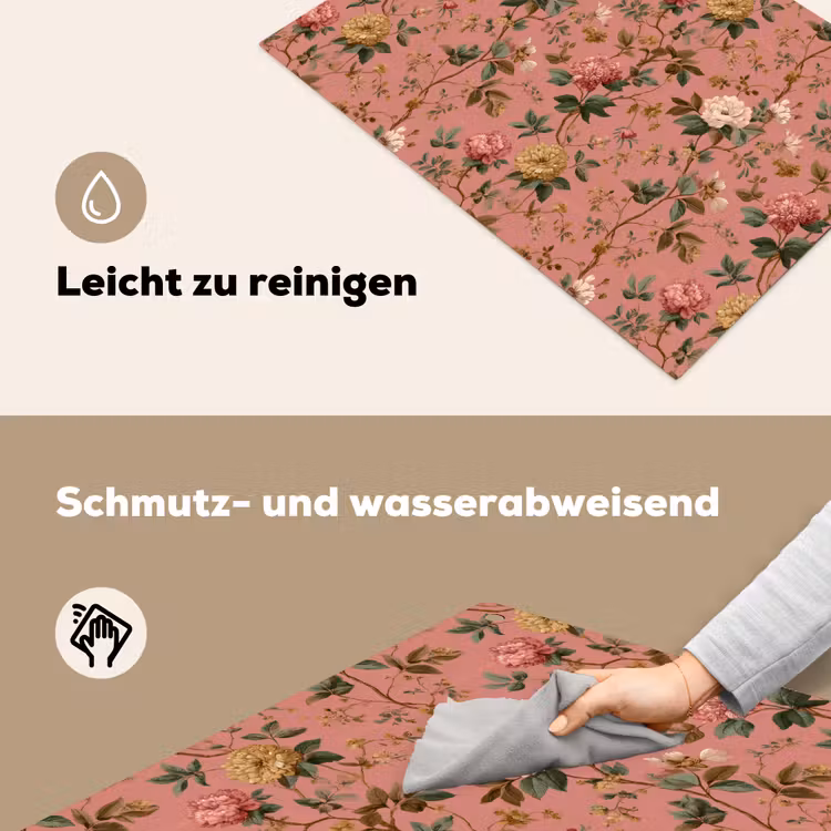 Klassiek - Botanisch - Roze Inductie beschemer met haakjes klein 777 -ky-schoon-de