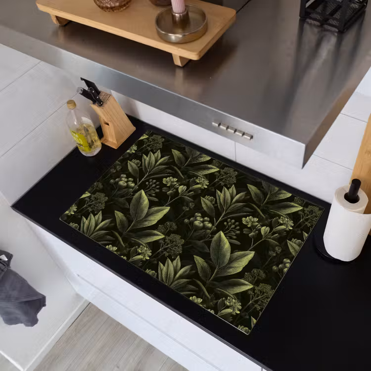 Klassiek - Donker - Botanisch - Planten Inductie beschemer met haakjes klein 777 -sfeer1