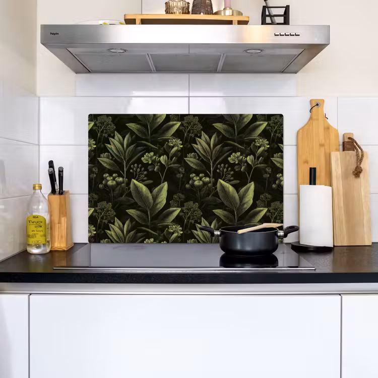Klassiek - Donker - Botanisch - Planten Inductie beschemer met haakjes klein 777 -sfeer2