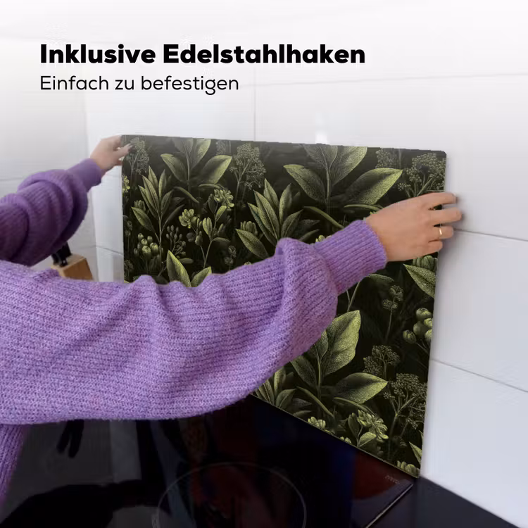 Klassiek - Donker - Botanisch - Planten Inductie beschemer met haakjes klein 777 -ky-ophangen-de