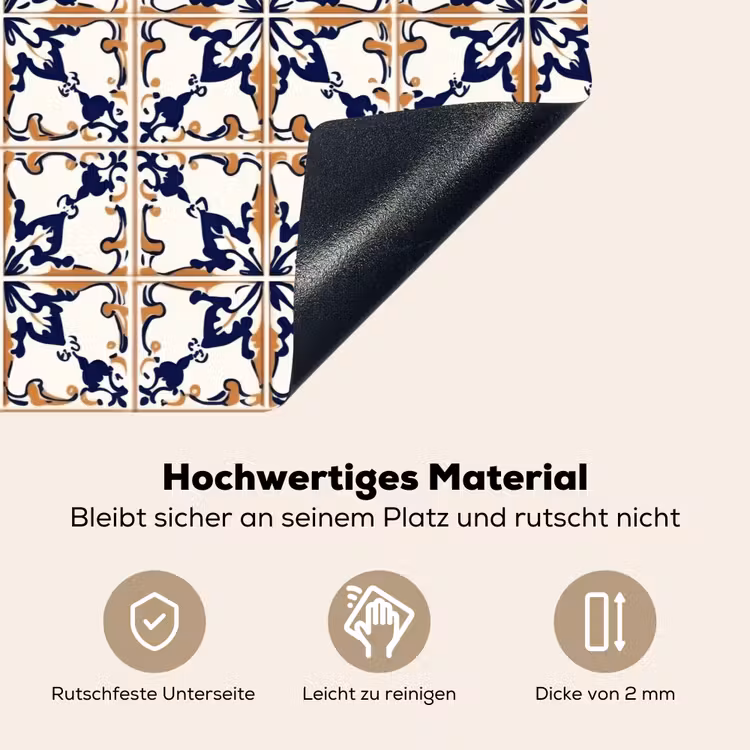 Klassiek - Patroon - Kleurrijk Inductie beschemer met haakjes klein 777 -ky-onderkant-de