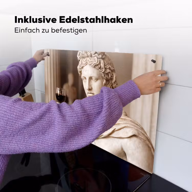 Klassiek - Marmer - Wijn Inductie beschemer met haakjes klein -ky-ophangen-de