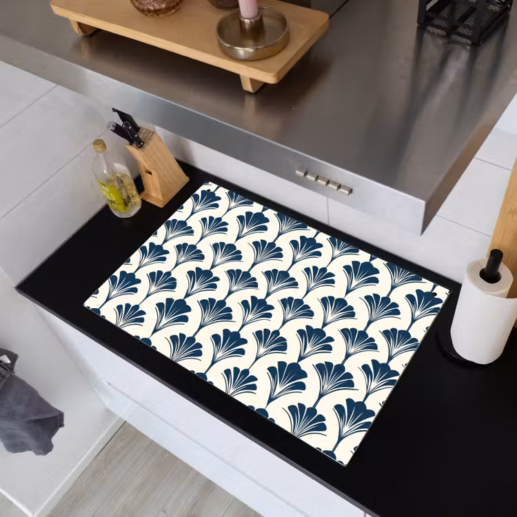 Klassiek - Motief - Blauw Inductie beschemer met haakjes klein 777 -sfeer1