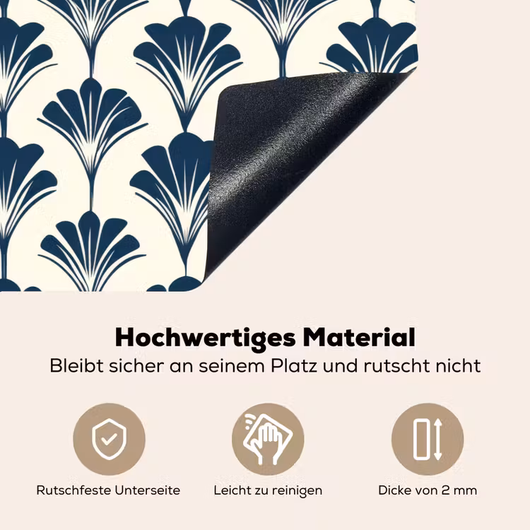 Klassiek - Motief - Blauw Inductie beschemer met haakjes klein 777 -ky-onderkant-de