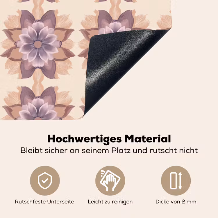 Klassiek - Patroon - Paars Inductie beschemer met haakjes klein 777 -ky-onderkant-de