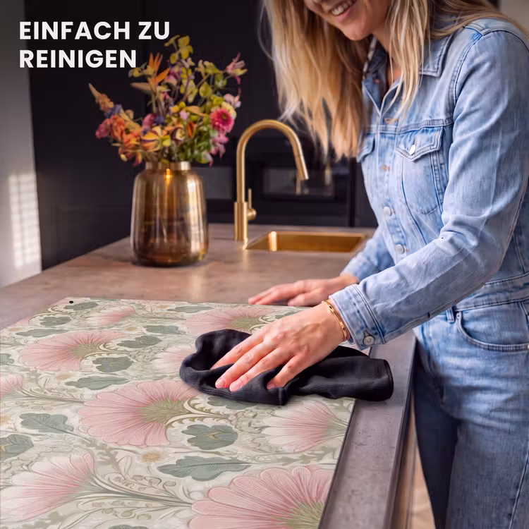 2-in-1 Herdabdeckplatte & Spritzschutz - Klassisch - Muster - Rosa - Klassiek - Patroon - Roze Inductie beschemer met haakjes klein 777