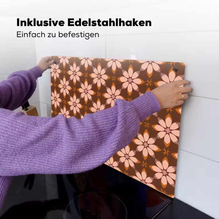 Klassiek - Retro - Bruin Inductie beschemer met haakjes klein 777 -ky-ophangen-de