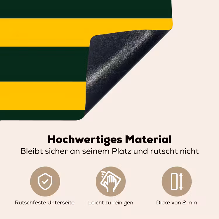 Klassiek - Strepen - Groen Inductie beschemer met haakjes klein 777 -ky-onderkant-de