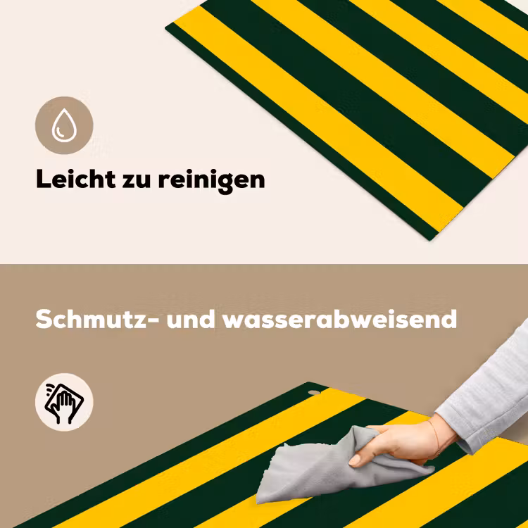 Klassiek - Strepen - Groen Inductie beschemer met haakjes klein 777 -ky-schoon-de